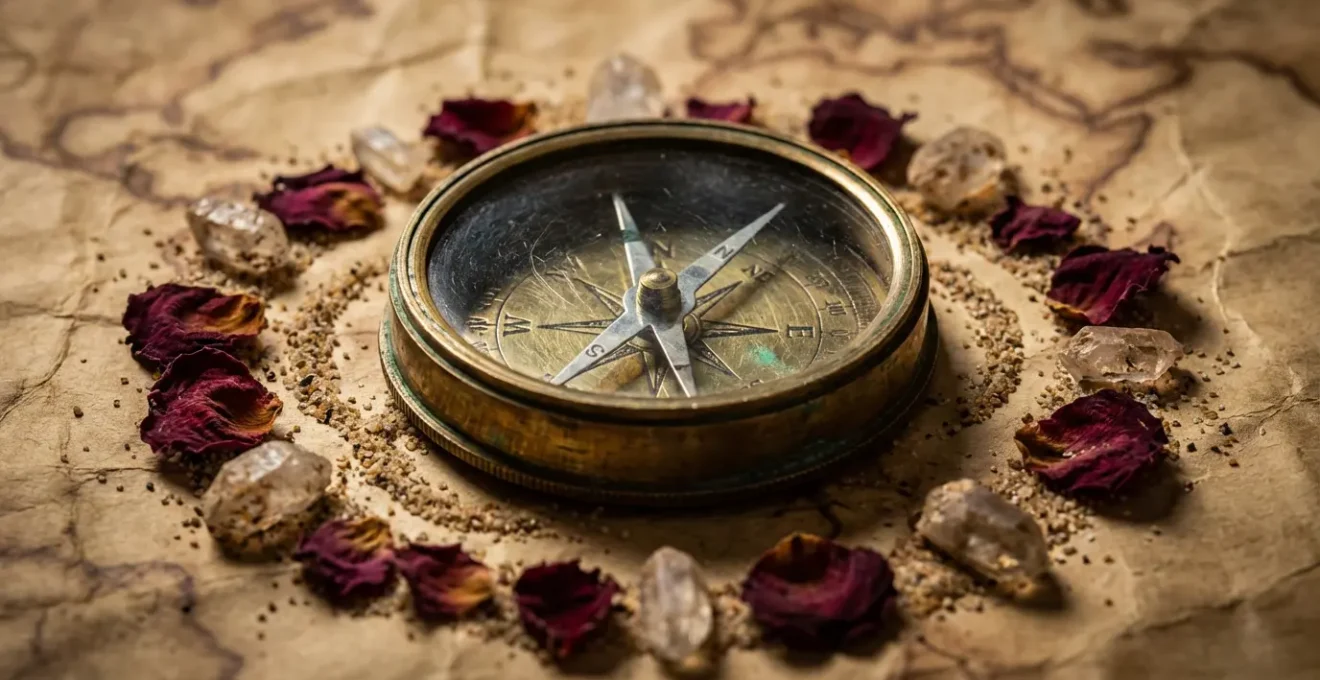 Metafora visiva della mappa del destino con molteplici sentieri possibili