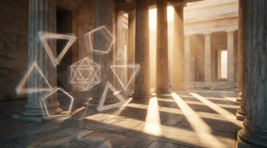 Rappresentazione visiva della numerologia pitagorica con vibrazioni numeriche