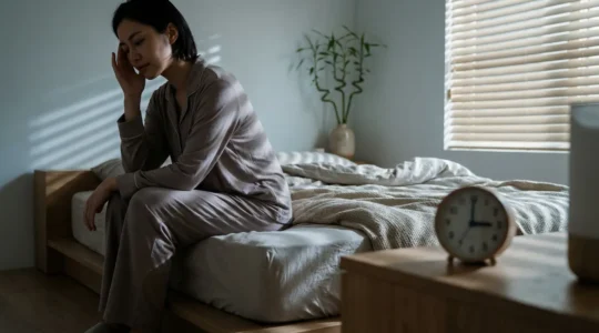 Persona che si sveglia alle 3 di notte guardando l'orologio secondo l'orologio degli organi