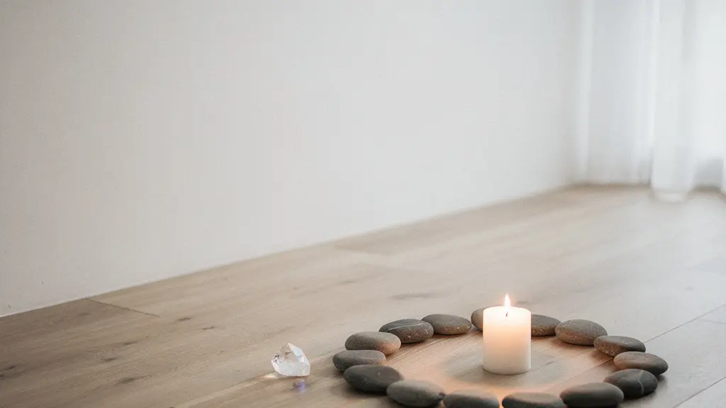 Spazio sacro interiore per la meditazione con la guida spirituale