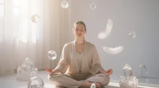 Connessione con il team spirituale di angeli e guide in meditazione
