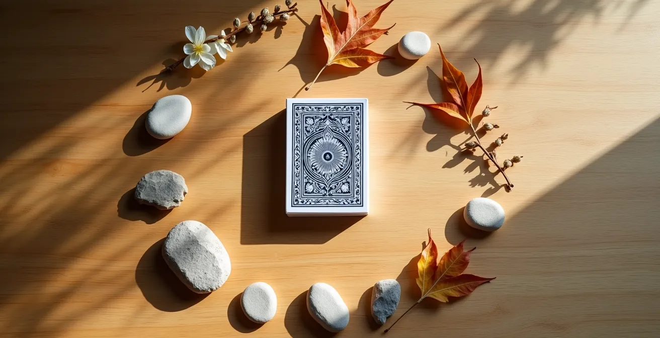 Calendario simbolico che mostra il giusto intervallo tra consulti di cartomanzia