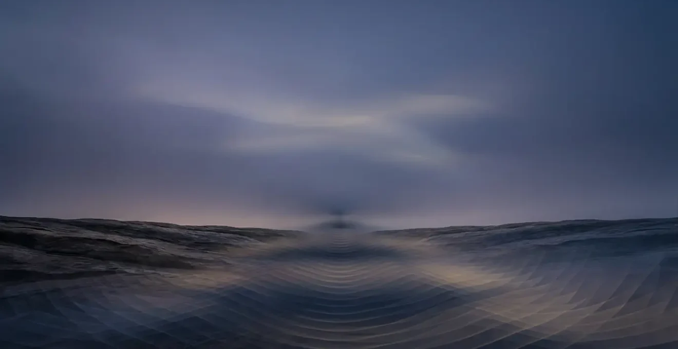 Rappresentazione astratta delle onde vibratorie durante la transizione WILD