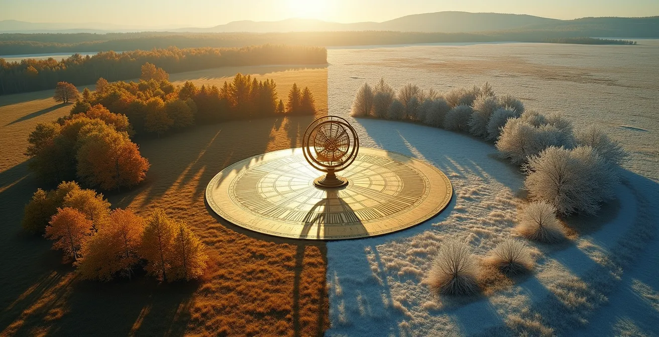 Rappresentazione del ciclo delle stagioni terrestri con i segni zodiacali tropicali